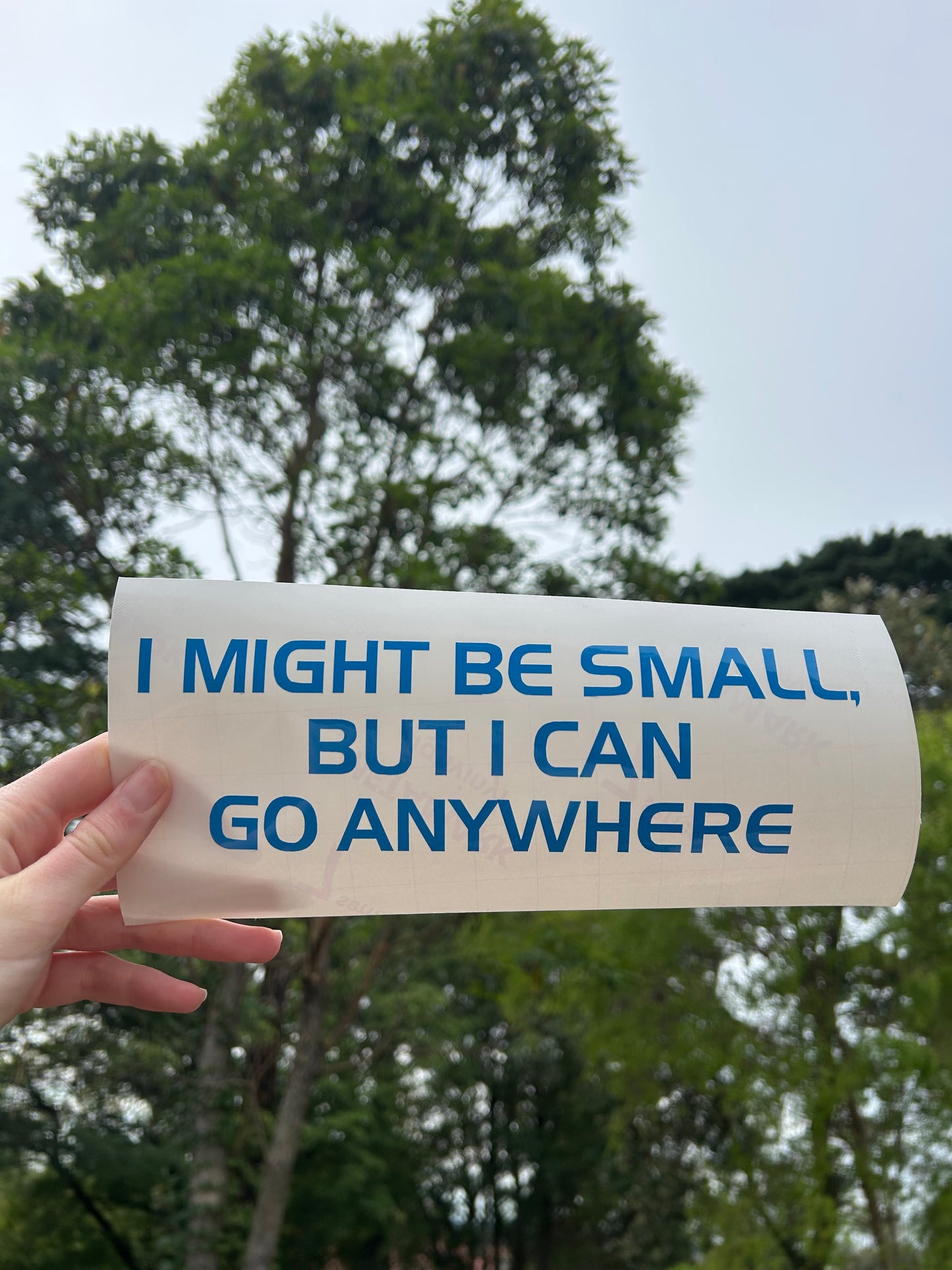 I Might Be Small, But I Can Go Anywhere - Sticker